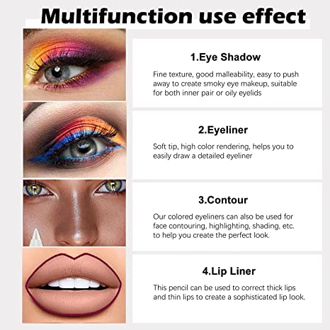 š„LongāLasting Waterproof Eyeliner Pencil ā 13 Vibrant Shades