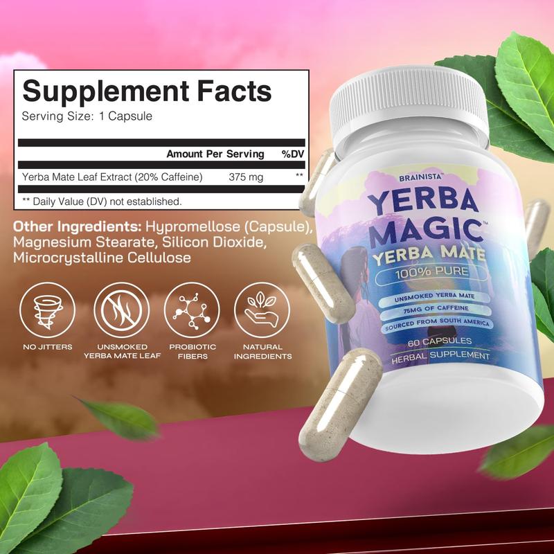 Yerba Magic Kapseln – Pure Yerba Mate & 5-in-1-Supermischung | Natürliche Energie