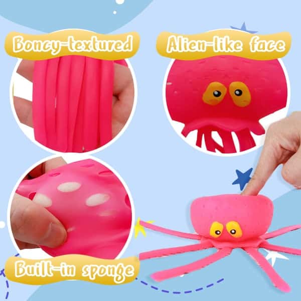 Wassersprühender Oktopus-Quetschspielzeug