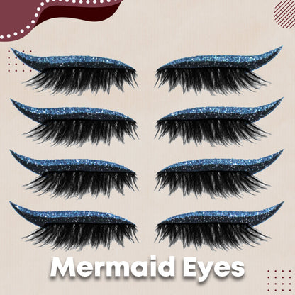 Wiederverwendbare Eyeliner und Wimpern zum Aufkleben